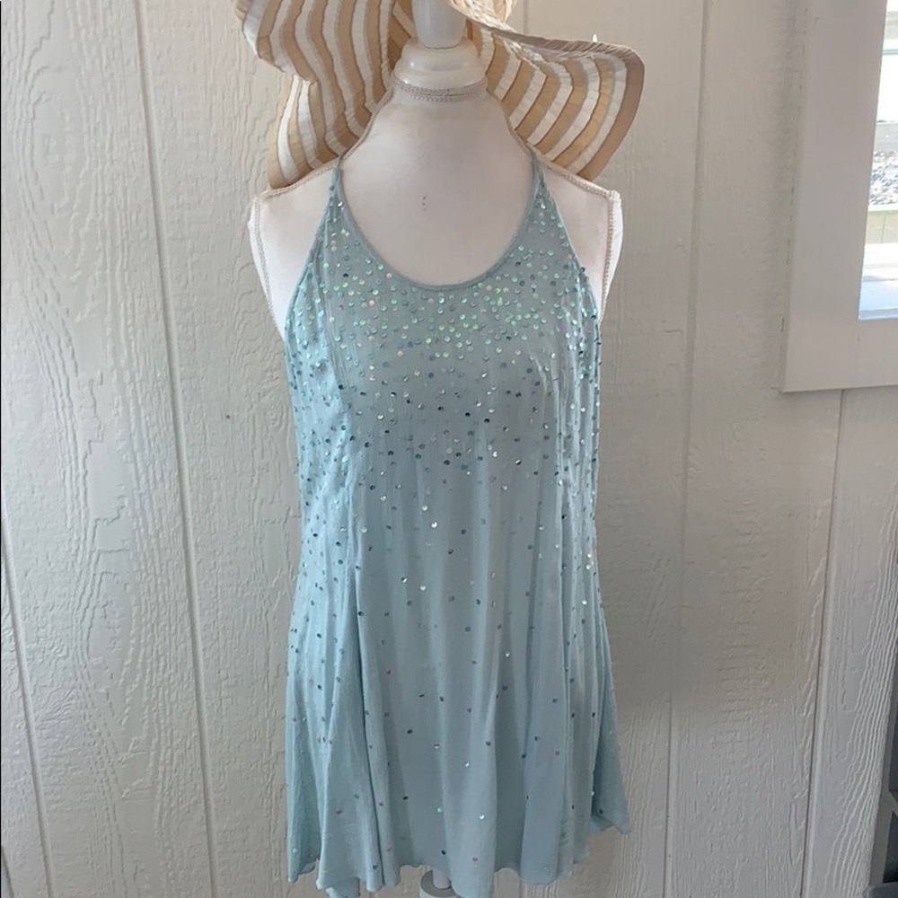 Free People Intimately sequin slip dress/ coverup